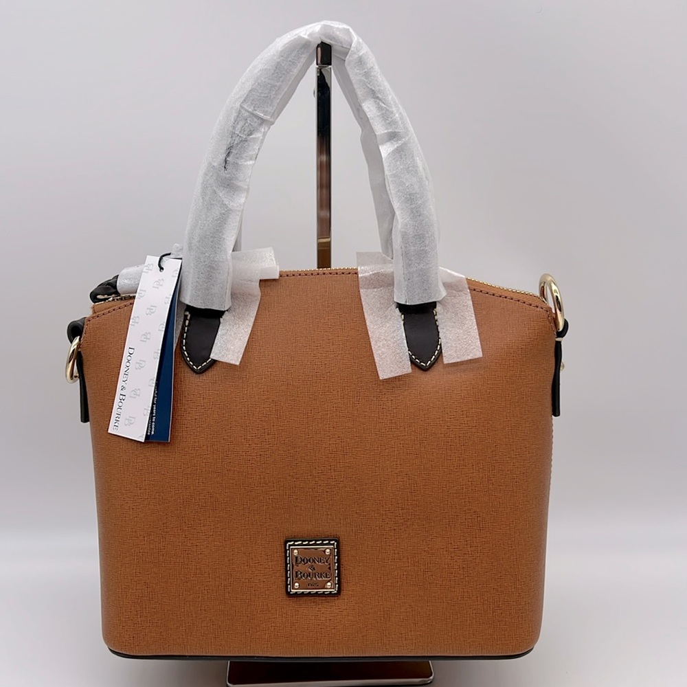 Dooney & Bourke Saffiano Small Heidi Satchel Natural